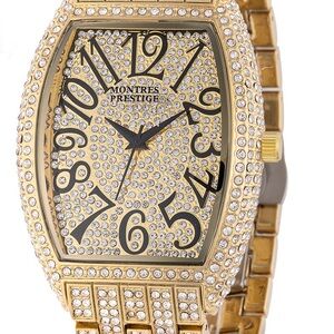 Montres Prestige X Invicta Men's Watch - 42mm, Gold & Crystal Gemmed Brand New